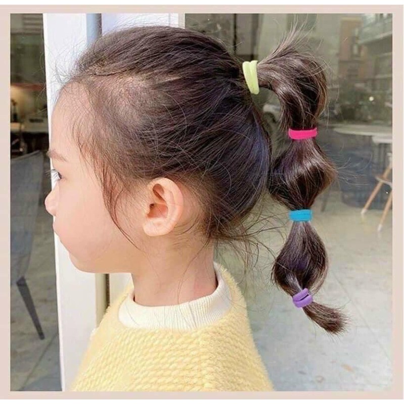 Dây thun cột tóc túi hoa cúc (gói 50 chiếc)