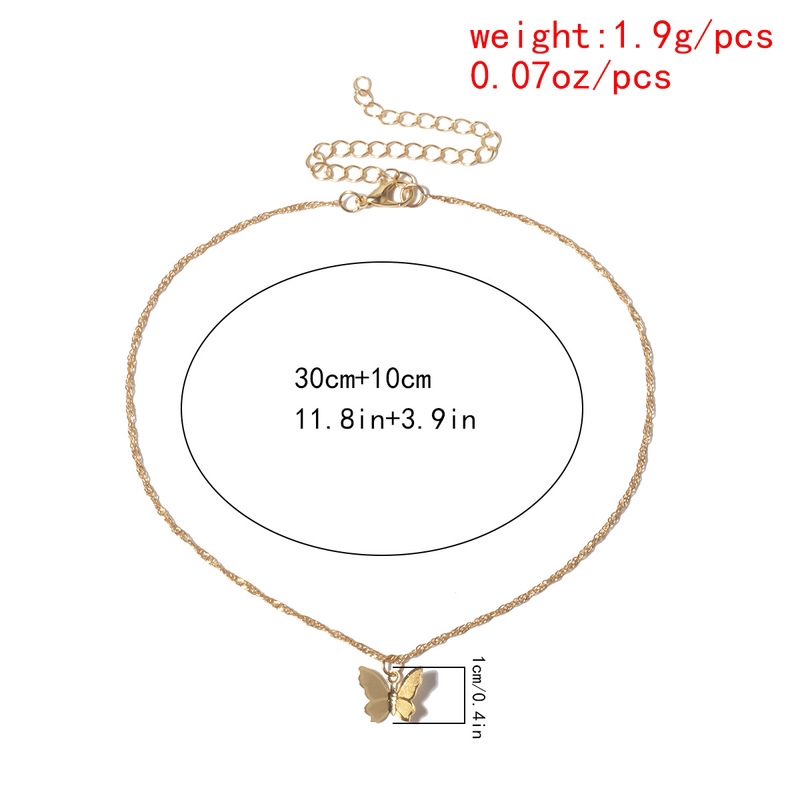 Set Dây Chuyền Và Khuyên Tai Hình Bướm Xinh Xắn Dành Cho Nữ
