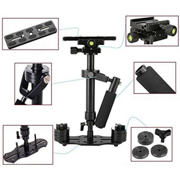 BUNG NÔ GIÁ Tay cầm chống rung cơ gimbal cơ S40 chống rung -Stabilizer Steadicam cho camera hành trình, hành động, điện 