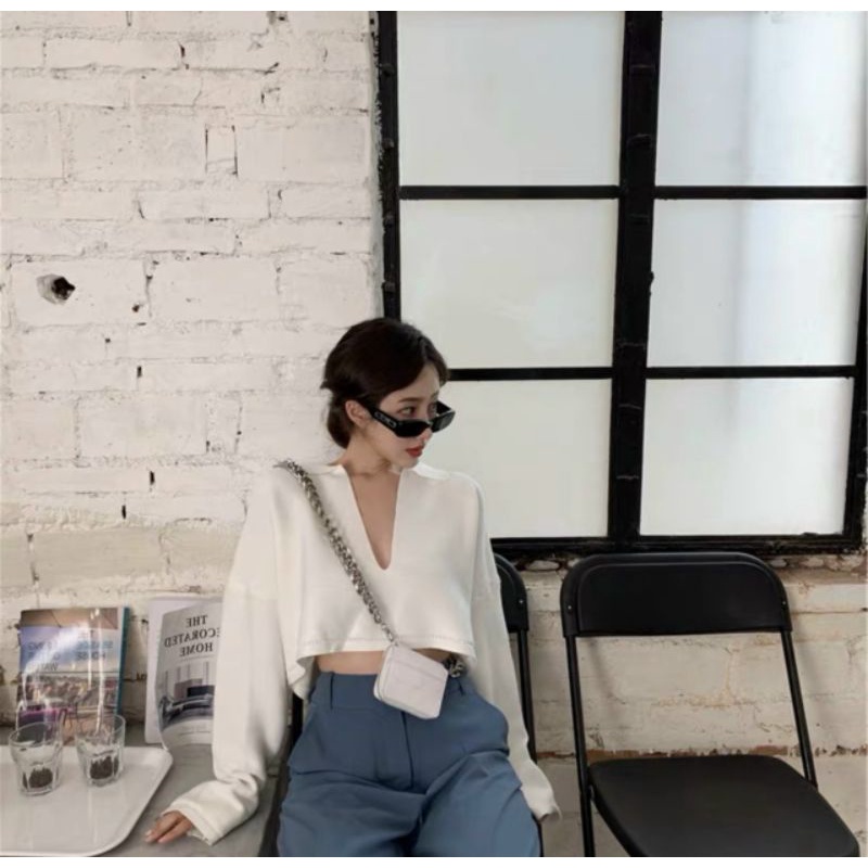 ÁO CROPTOP XE TAY DÀI XINH ĐẸP