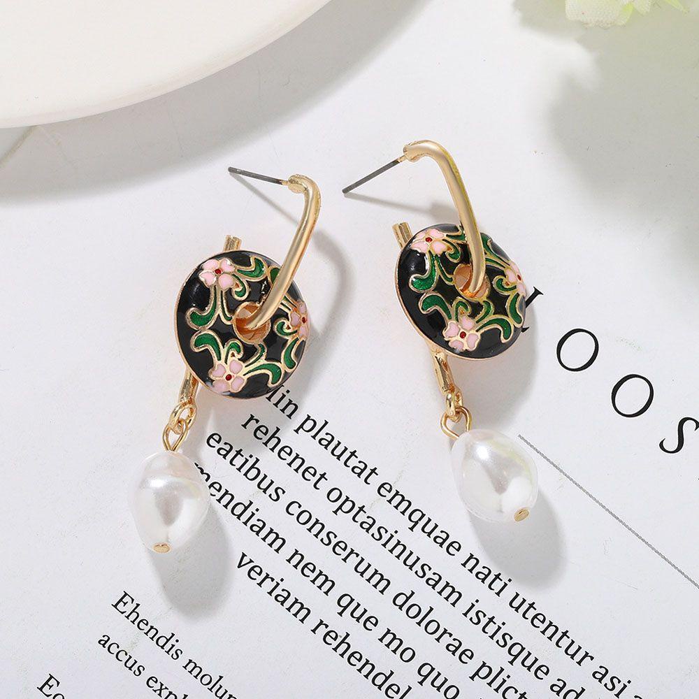 Bông Tai Tròn Đính Hoa Thanh Lịch Cho Nữ