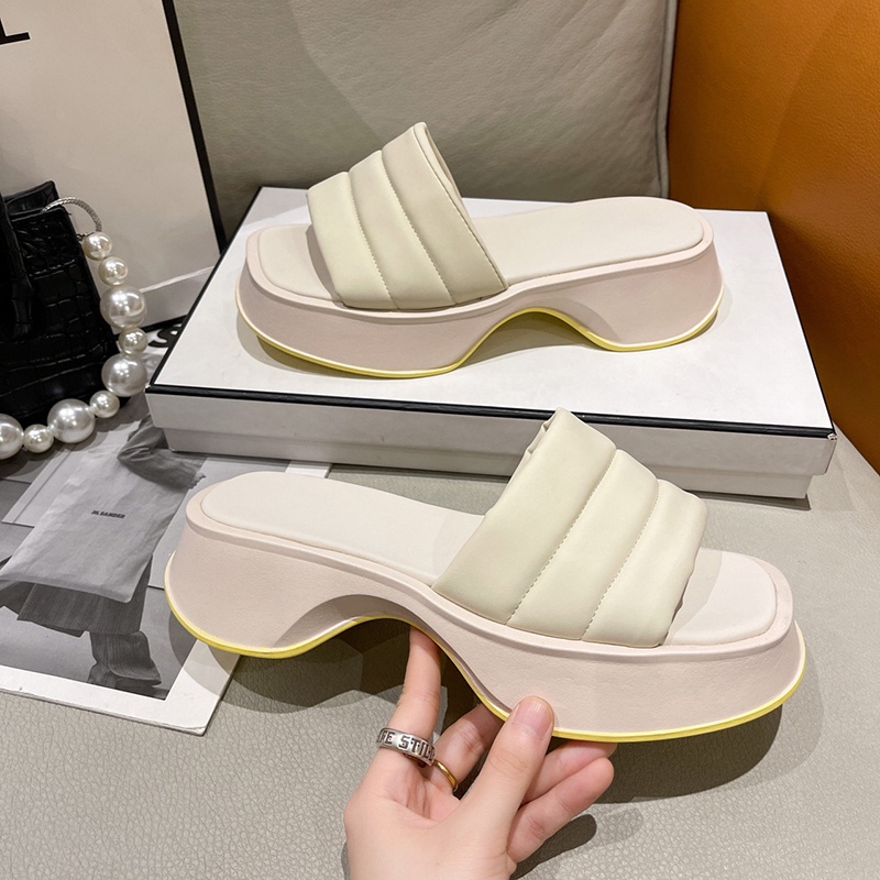 Dép quai ngang IELGY đế dày thời trang cá tính cho nữ