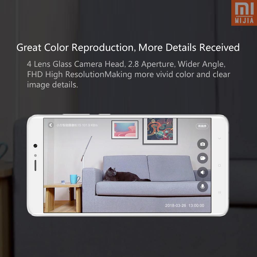 ❈M&J mijia Original Xiaomi Hualai XiaoFang Intelligent Camera1S Smart IP Portable Security Home Came