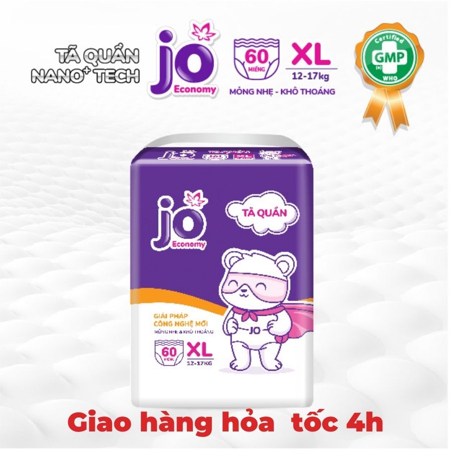 Combo 2 gói Tã quần Jo Economy M72/L66/XL60/XXL54