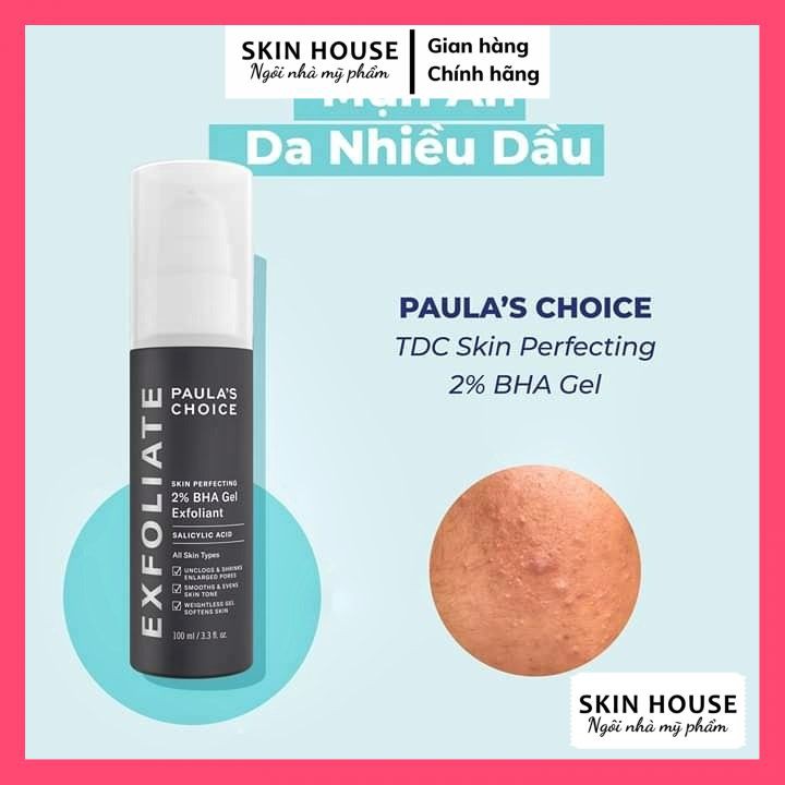 Tẩy tế bào chết Paulas Choice Gel BHA 2% - Paula's Choice 2040 Skin Perfecting 2% BHA Gel 100ml