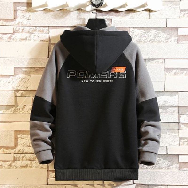 Áo Hoodie Dáng Rộng In Chữ Phong Cách Hàn Quốc Cho Nam