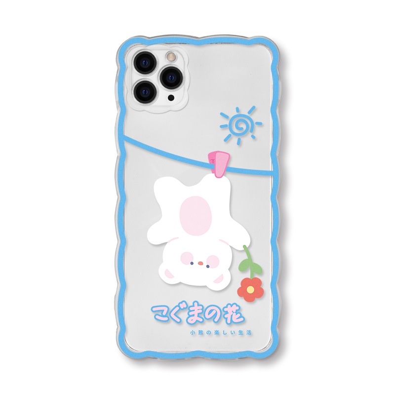 Ốp lưng iphone Ốp Điện Thoại Silicon Trong Suốt Họa Tiết Sóng Biển Lớn Cho Iphone 13Pro 12 6 7 8p xs xr 11P-14 Dinuo case