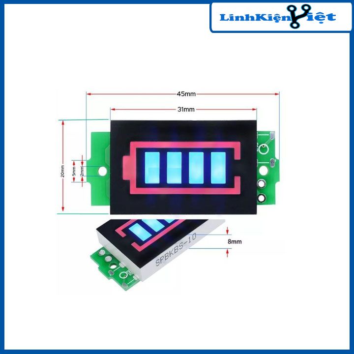 Module, mạch hiển thị dung lượng pin 1S 3.7-4.2V, 3S 12.6V