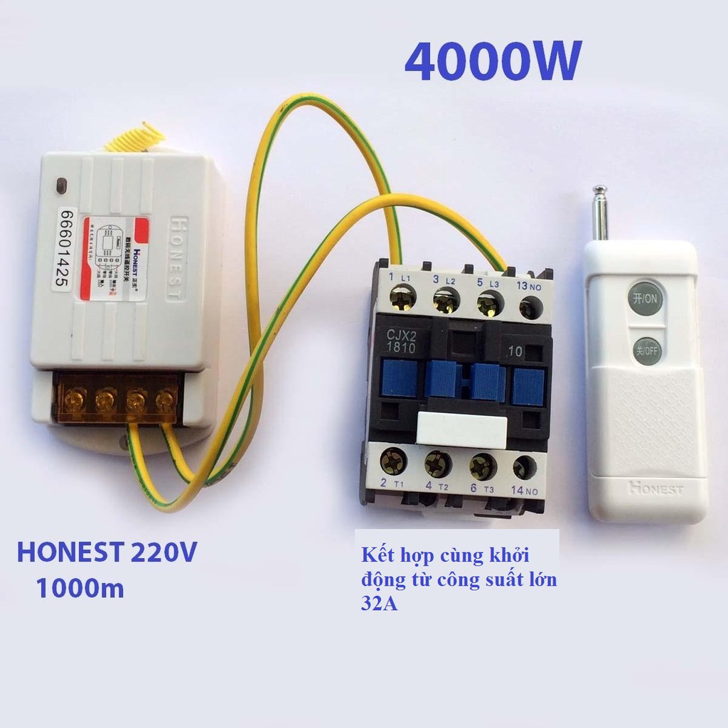 Bộ điều khiển bật tắt thiết bị điện từ xa 1KM công suất lớn Honest 6220KG-1  công tắc điều khiển từ xa
