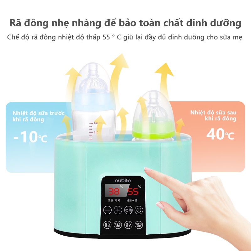 Máy hâm sữa và tiệt trùng bình sữa trẻ em 2 trong 1