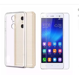 Bộ 2 Miếng dán kính cường lực cho Xiaomi Redmi Note 4 Tặng ốp dẻo silicon