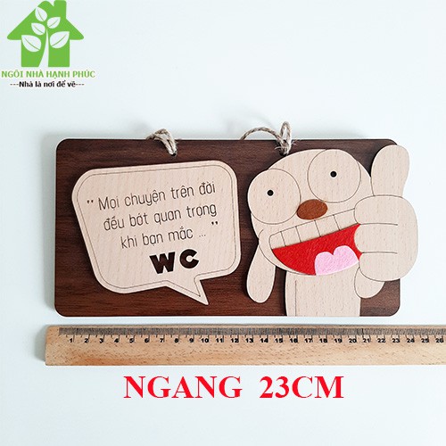Bảng gỗ decor trang trí treo cửa toilet WC 🚀Freeship EXTRA🚀 Mẫu BM_038 hoa văn nổi