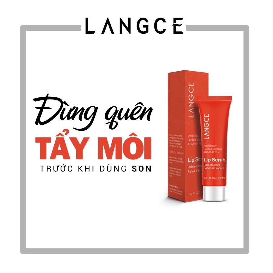 GEL LÀM SẠCH TẾ BÀO CHẾT CHO MÔI - 1 PHÚT - TRÁI CÂY 15ml LANGCE