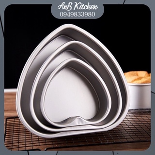 Khuôn nhôm đúc trái tim đế rời 6-8-10 inch