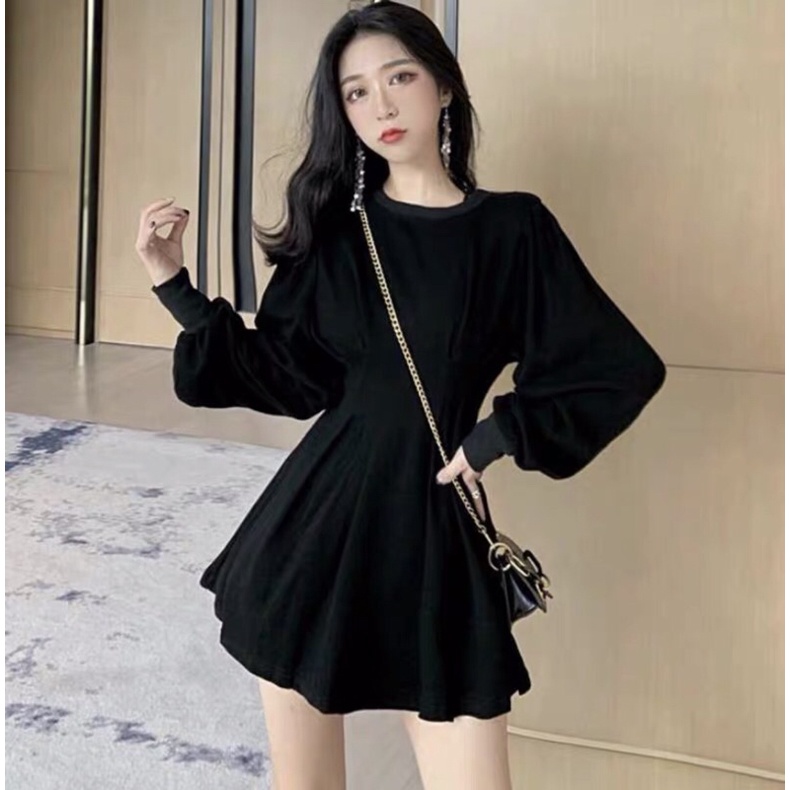 Váy Đầm Dáng Xoè Dài Tay Bo Eo Xinh Xắn - Cập Nhật Xu Hướng Thời Trang Thu Đông