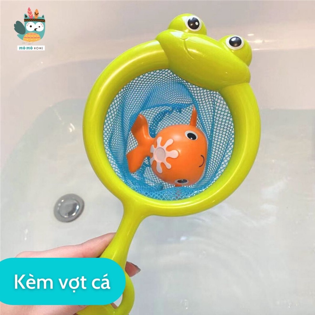 Đồ chơi nhà tắm cho bé Cỡ Lớn kèm câu cá nam châm, có cót bơi lội vui nhộn Tặng thêm vợt