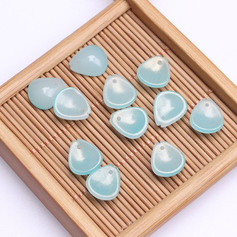 1 Bộ 10 Hạt Thủy Tinh Đầy Màu Sắc Màu Vàng Hồng / sapphire Làm Kẹp Tóc Cổ Điển Thủ Công diy