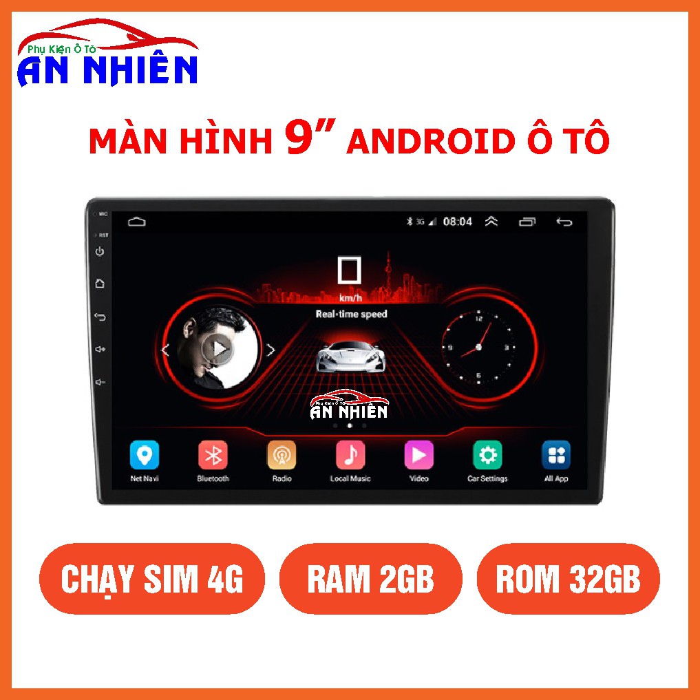 Màn Hình Android 9 inch Full HD - Đầu DVD Android Ô Tô Tích Hợp GPS Chỉ Đường, Camera Lùi Cho Xe Hơi