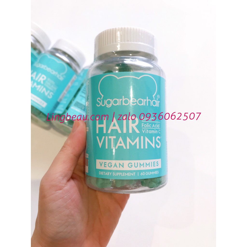 Kẹogấu vit-amin d-ưỡng m-ọc t-óc Sugar Bear Hair (60)