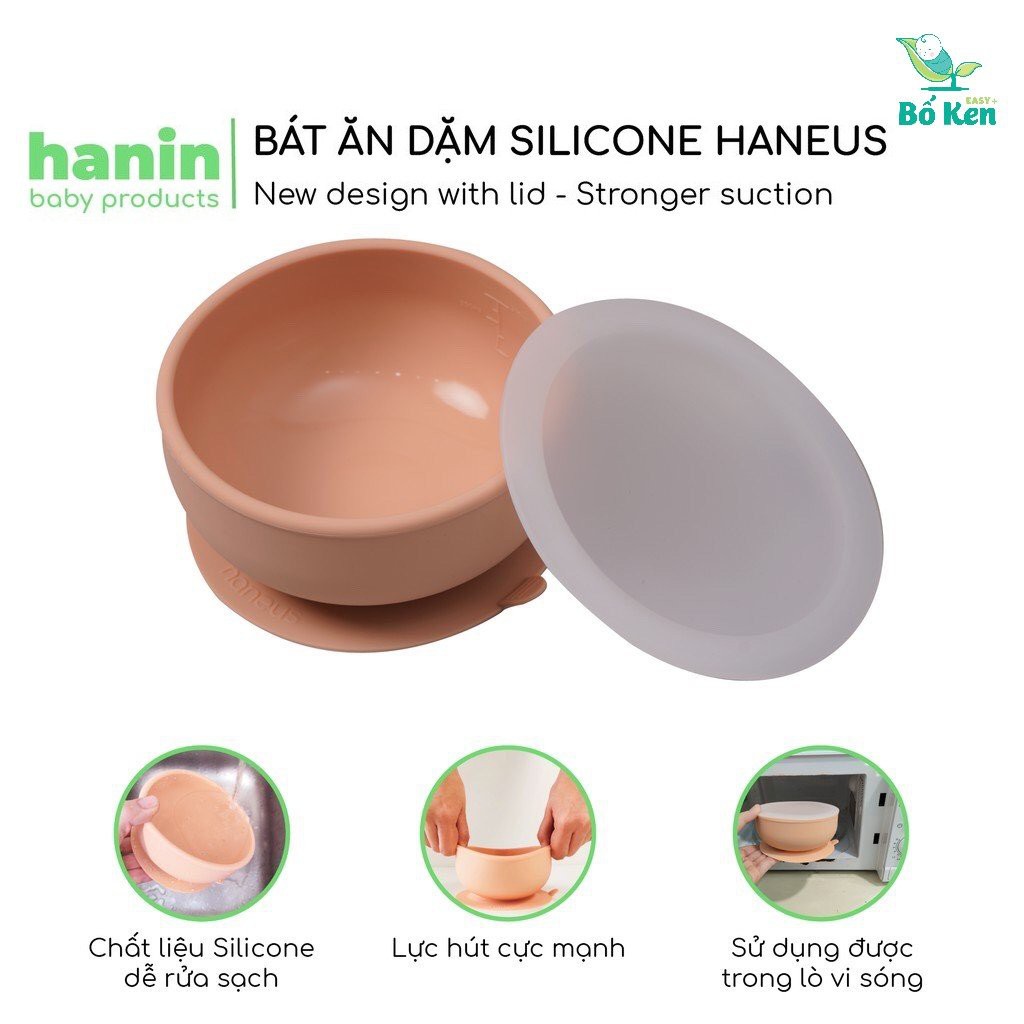 Shop Bố Ken Bát Ăn Dặm Silicon Cao cấp Chống Đổ Cho Bé [Hãng Hanin Baby]