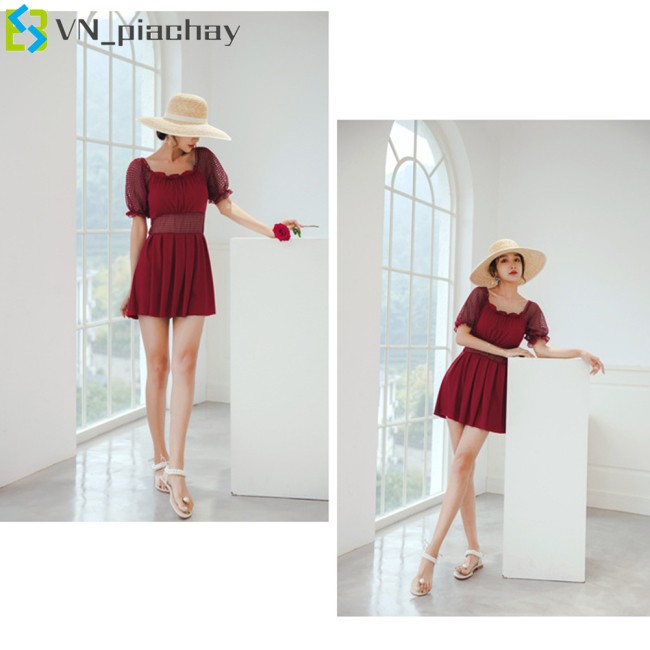 Đồ Bơi Một Mảnh Tay Ngắn Màu Trơn Gợi Cảm Cho Nữ | BigBuy360 - bigbuy360.vn