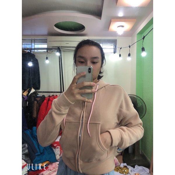 Áo hoodies nữ xuất dư xịn có khoá kéo | BigBuy360 - bigbuy360.vn