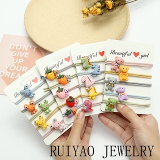 5 cài đặt Dây Cột Tóc Cao Su In Hình Rồng Hoạt Hình Phong Cách Hàn Quốc Cho Nữ