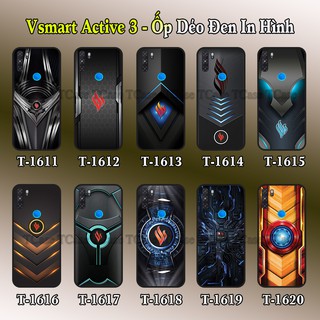 Ốp lưng Vsmart Active 3 dẻo đen in hình Logo Vsmart Thiết Kế Đẹp