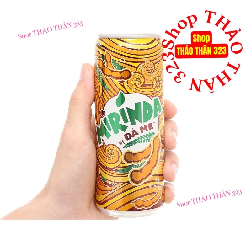 Nước Giải Khát Mirinda Vị Đá Me Lon 330ml