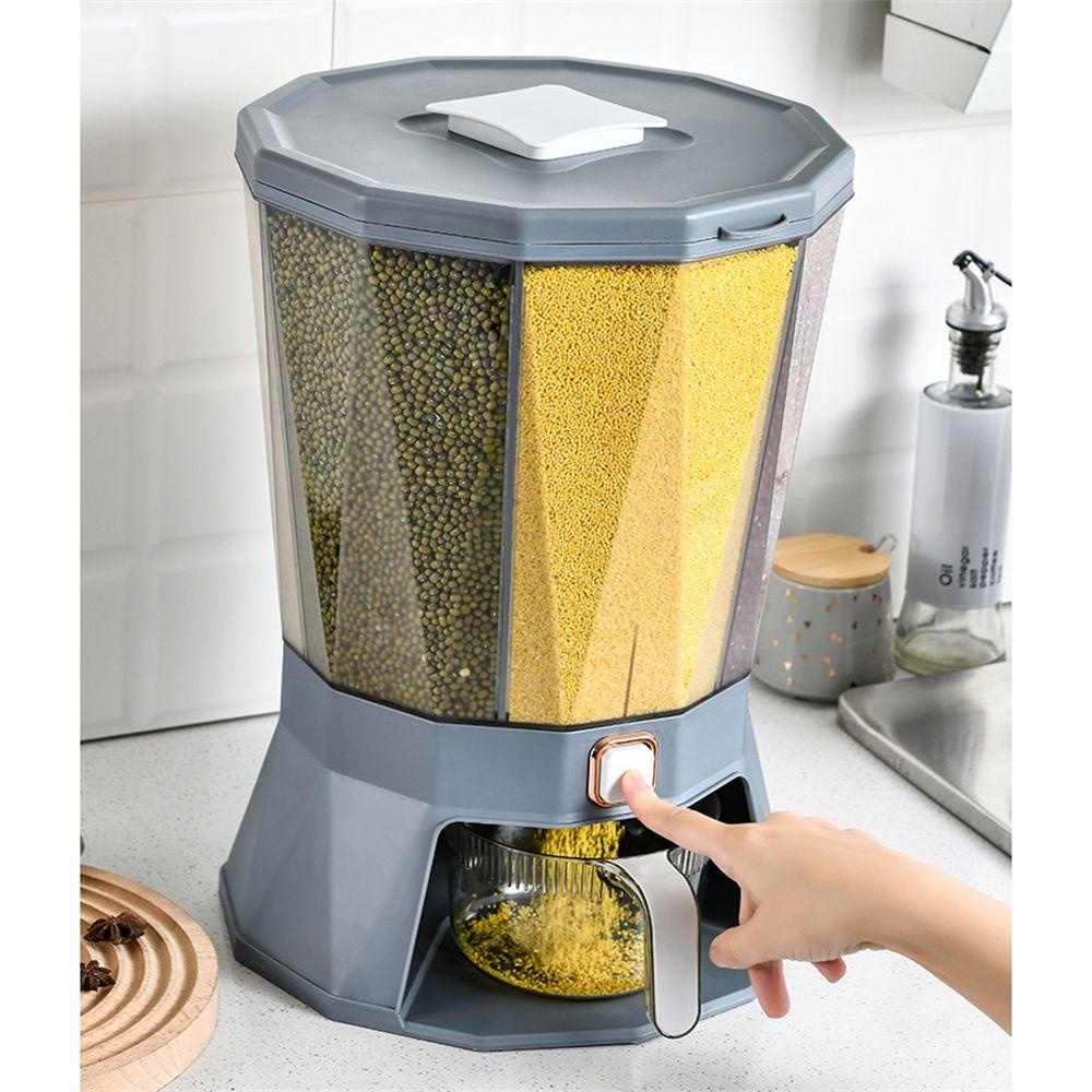 DIACHAVN Hộp Đựng Gạo / Ngũ Cốc 4 Tầng Cỡ Lớn Có Nắp Xoay Đa Năng