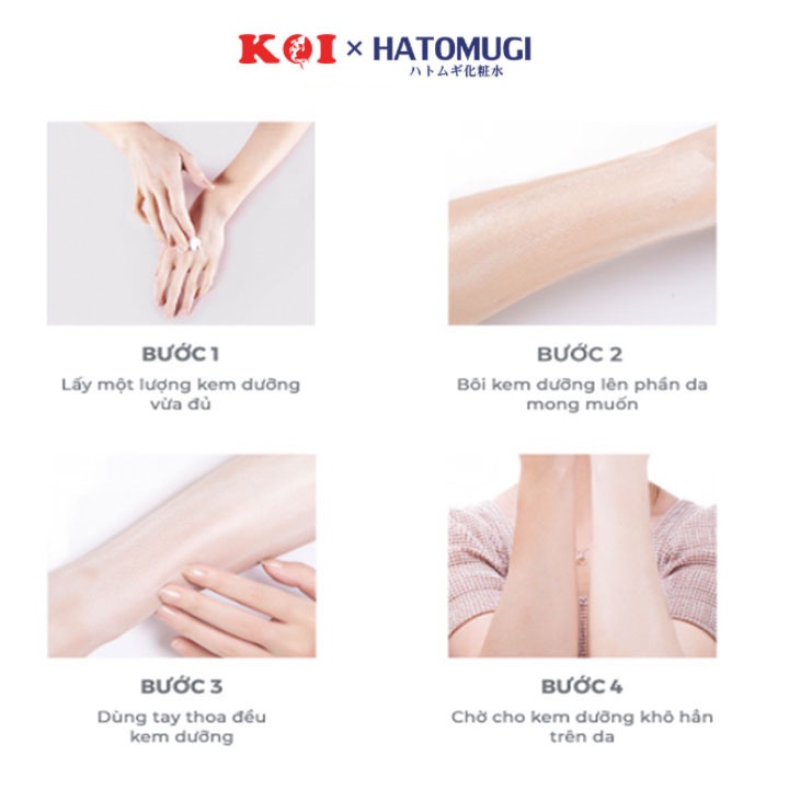 Kem dưỡng da Hatomugi Moisturizing Conditioning The Milky Cream 300g