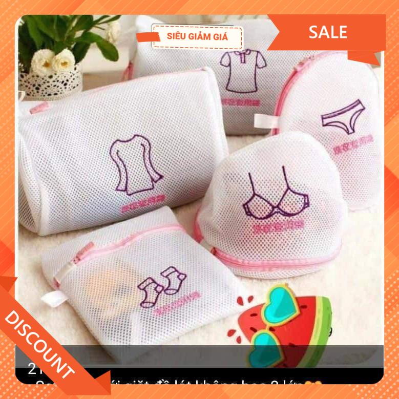 SET 5 TÚI GIẶT QUẦN ÁO CÁC KÍCH THƯỚC 3 LỚP