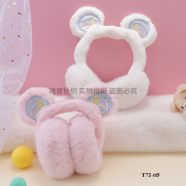 Bịt tai giữ ấm mùa đông gấu T72.52 bông chụp tai giữ ấm cute lông mềm mịn ấm áp