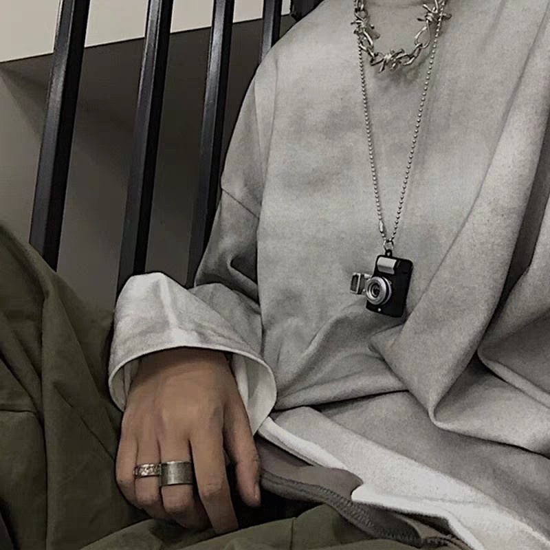 Vòng cổ Mặt Máy Ảnh Đèn LED Thời Trang Hàn Quốc Cổ Điển Cho Nam Nữ