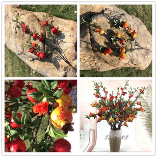 Cành Lựu 95cm Có Hoa, Quả Lựu Khô Có Lá, Lựu Trang Trí Nhà, Lựu Phong Thủy, Cành Có Hoa Và Nụ, Cành Lựu 8 Quả, Lựu Decor