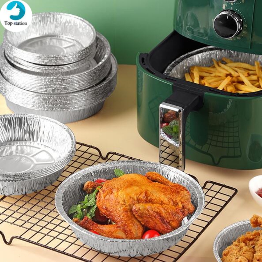 Set 10 Khay Giấy Thiếc Nướng Bánh Pizza Sử Dụng Một Lần