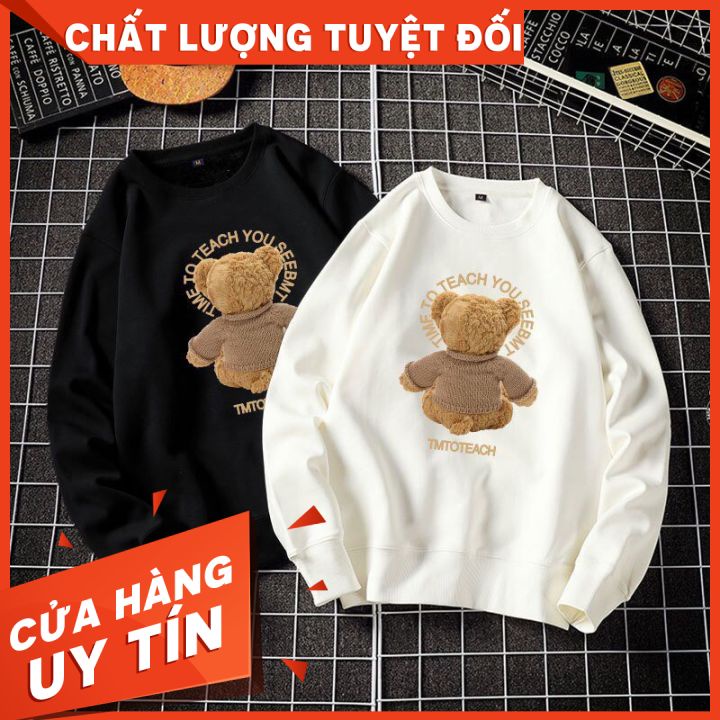 Áo Thu Đông, Áo Thun Nam - Nữ Dài Tay - Hàng Thêu Chuẩn - Chất Liệu Umi Cao Cấp - TD46