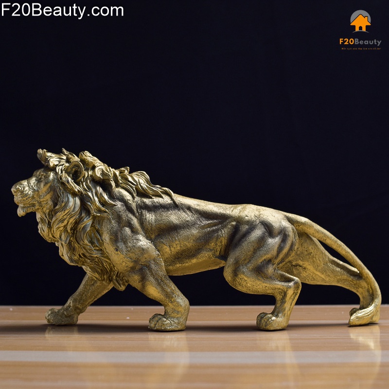 Mô hình trưng bày decor trang trí Tượng sư tử dũng mãnh
