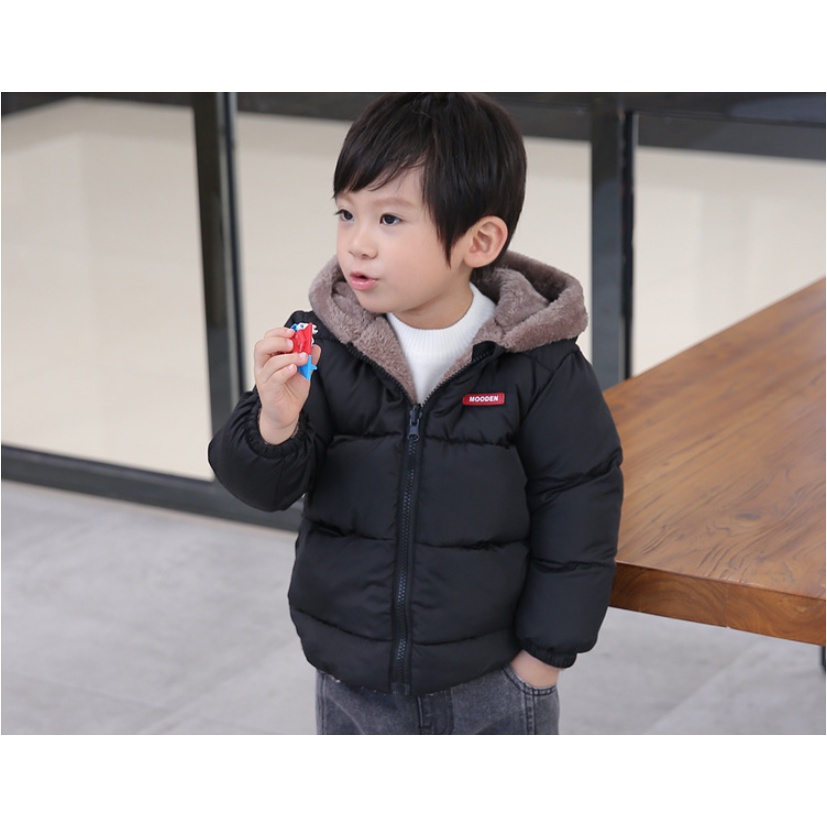 Áo phao béo tai gấu lót lông siêu ấm cho bé, áo khoác 2 mặt hàng Quảng Châu cao cấp cho bé trai và bé gái