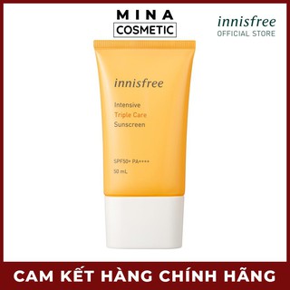 Kem chống nắng lâu trôi làm sáng da innisfree Intensive Triple Care Sunscreen SPF50+ Pa++++ 50ml