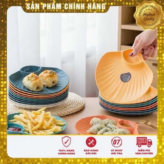 🔥 freeship 🔥 set 4 đĩa hình sò 2 ngăn siêu đẹp
