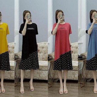 Váy Bầu Suông Công Sở ( 4 màu ) hình thật (shop Tatoco)