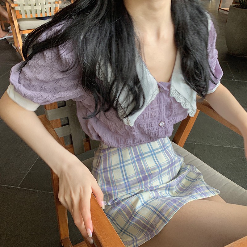 Áo Sơ Mi Tay Ngắn Kiểu Hàn Quốc Thời Trang Mùa Hè Cho Nữ