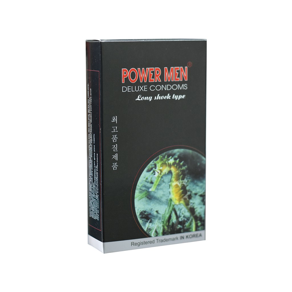 [Hỏa tốc] Combo 2 Hộp Bao Cao Su POWER MEN Cá Ngựa, gân gai, Kéo dài thời gian 24 bao (2CA12+SSU1)