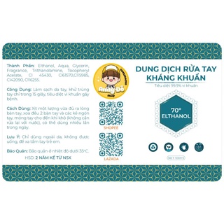 Dung Dịch Rữa Tay Sát Khuẩn 70° Ethanol 100ml
