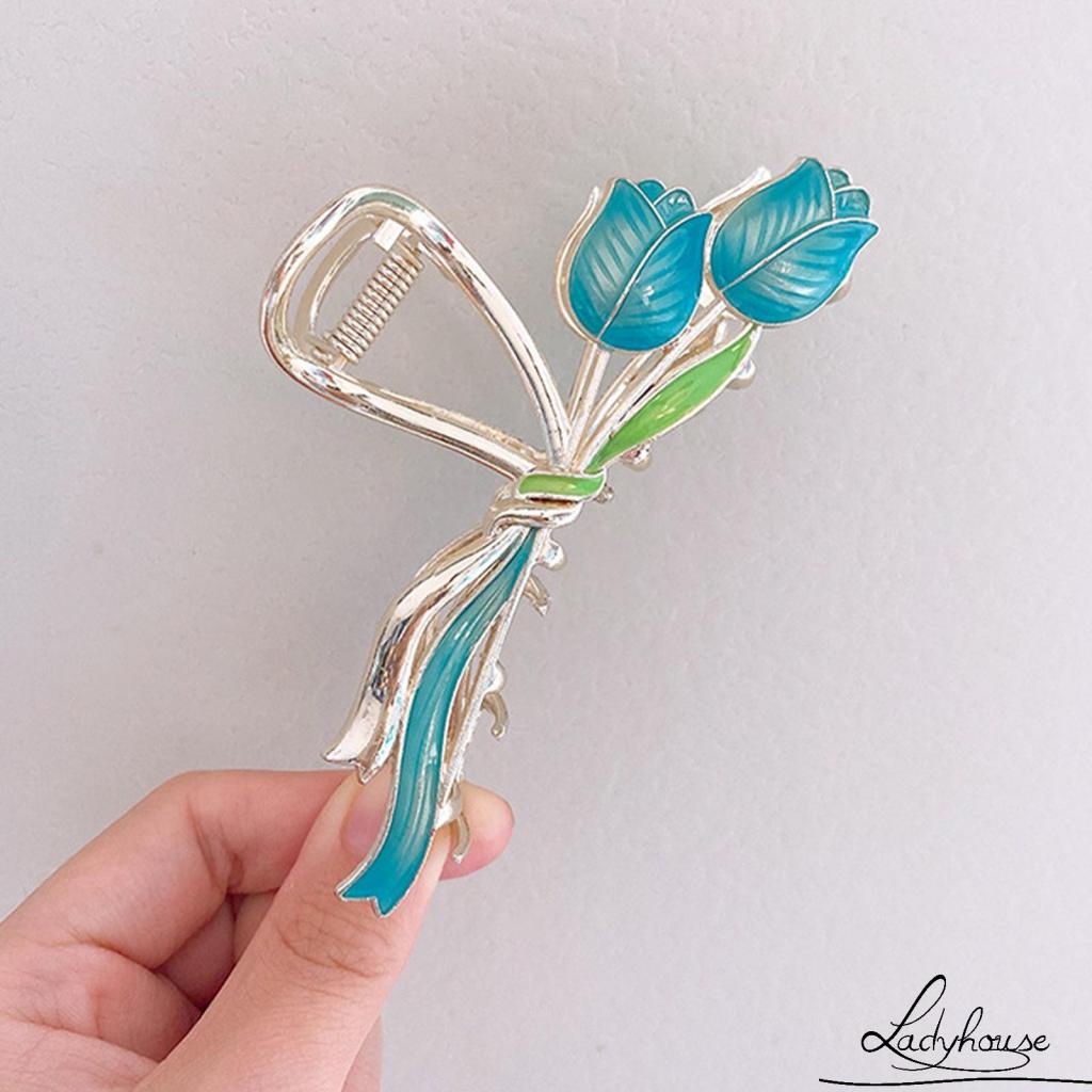 Kẹp Tóc Càng Cua Lớn Hình Hoa Tulip Thời Trang Cho Nữ
