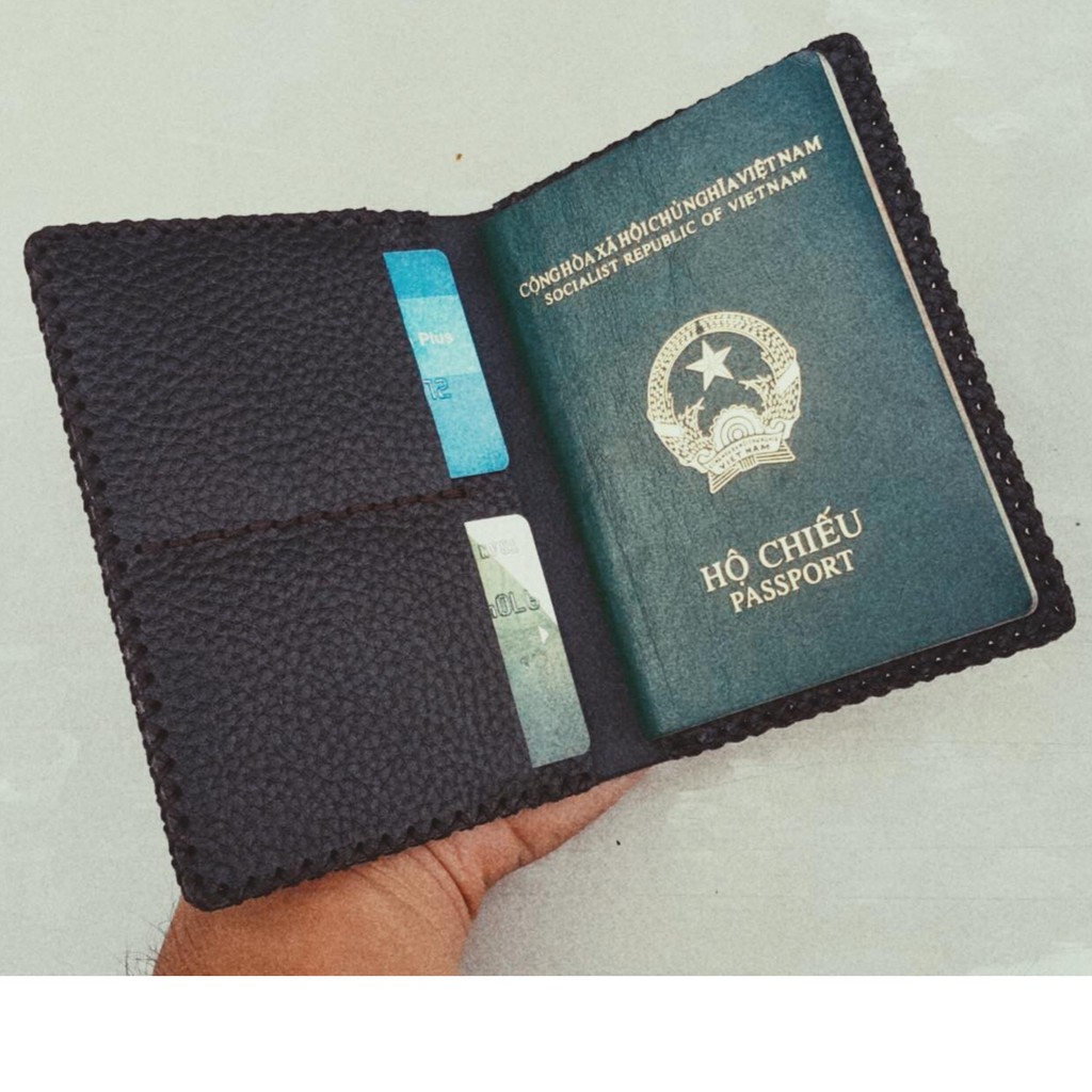 [ Hàng da thật] Ví Passport da bò