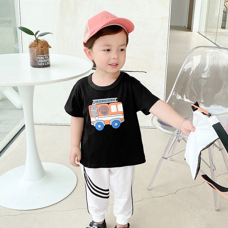 Áo thun cổ tròn bé trai 2 3 4 5 6 7 tuổi cotton mềm mại, co giãn thấm hút mồ hôi Magickids Quần áo bé trai AO22001