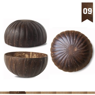 Chén (Bát) Gáo Dừa Họa Tiết Hoa Văn One4One (14 - 15cm) / Pattern Coconut Bowl