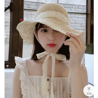 Mũ cói basic dây ren